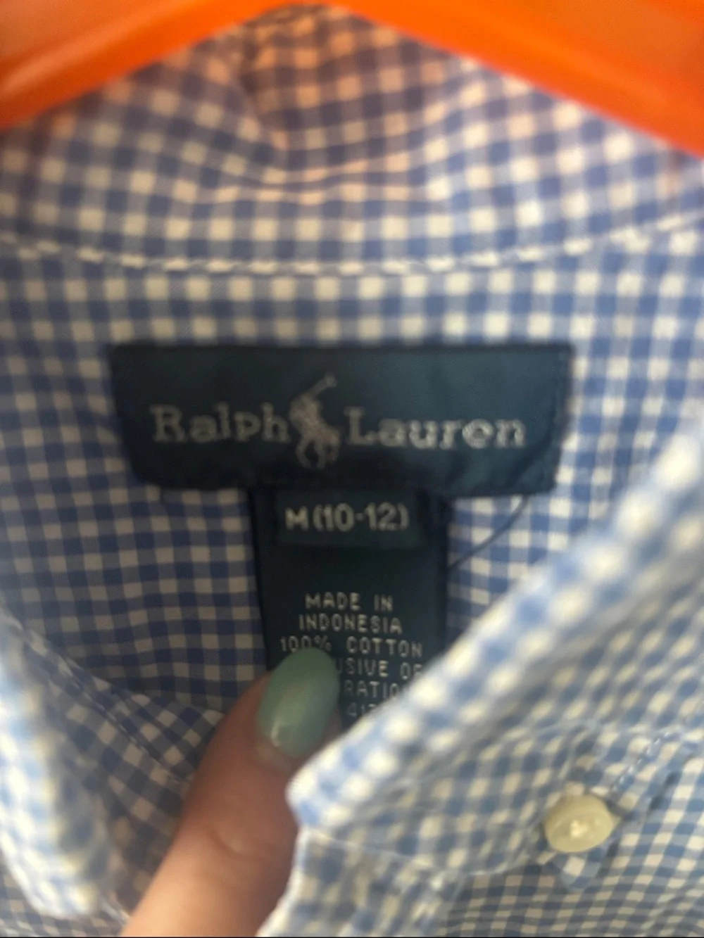 Ralph Lauren Pink & Blue Gingham Button-Down Shirts - Picture 5 of 8
